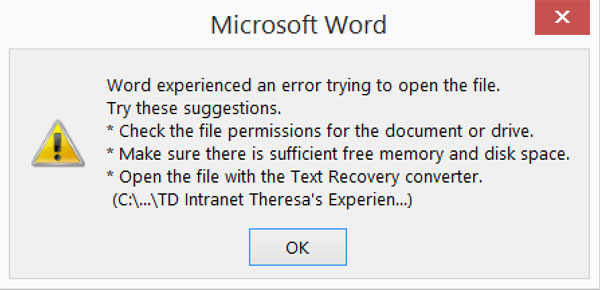 How to recover damaged Microsoft Word documents and files with read errors